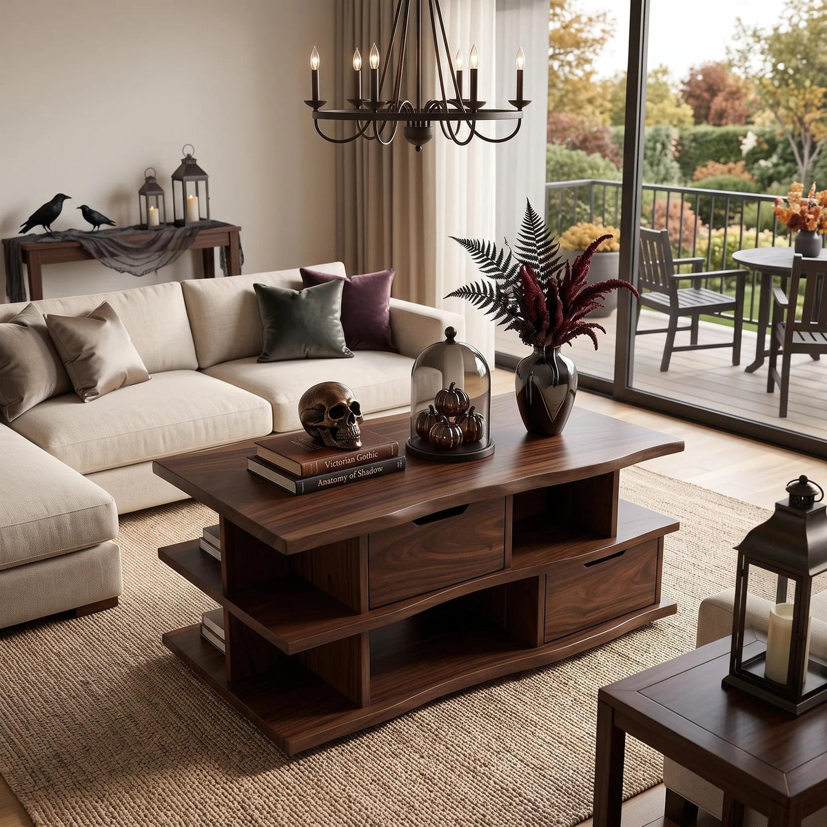 Mid Century Halloween Storage Coffee Table Great Room
