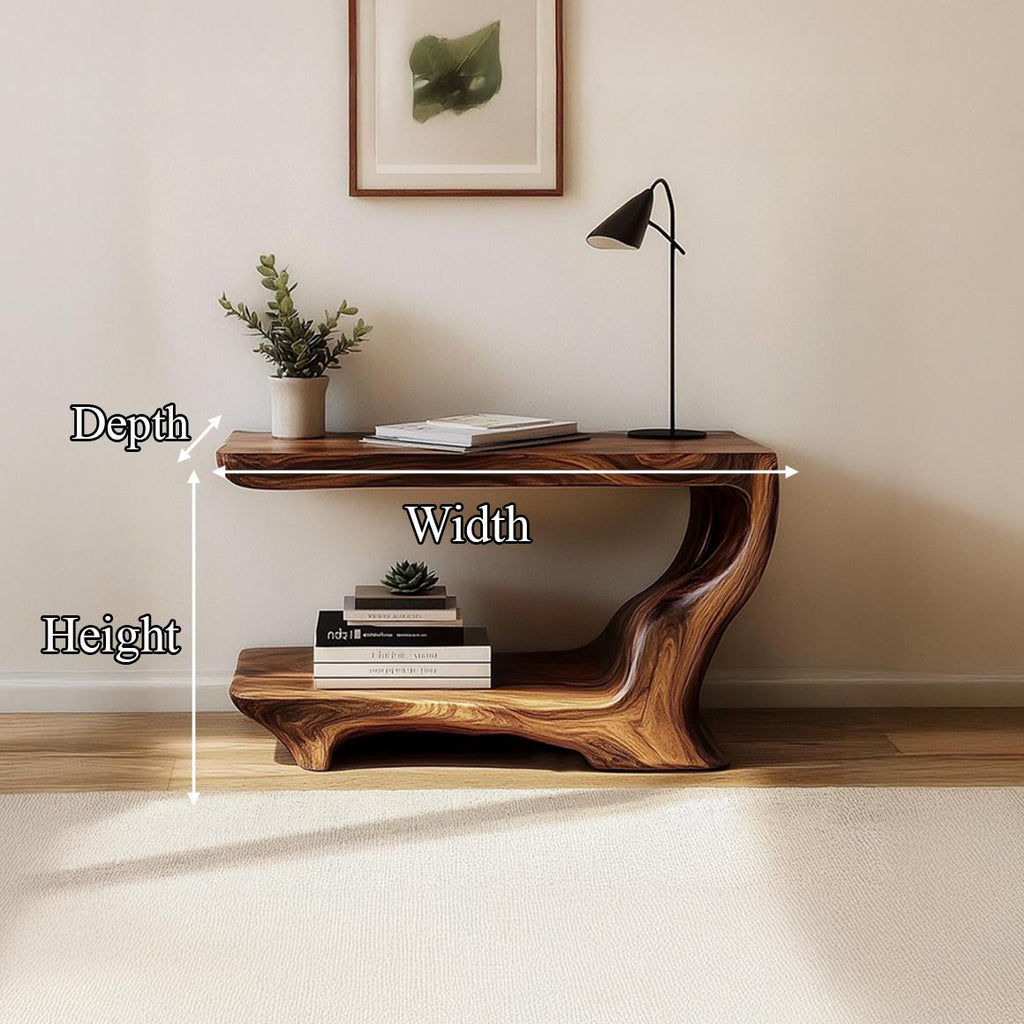 Mid-Century Side Table, Solid Wood End Table & Accent Bedside Nightstand for Living Room, Bedroom & Office