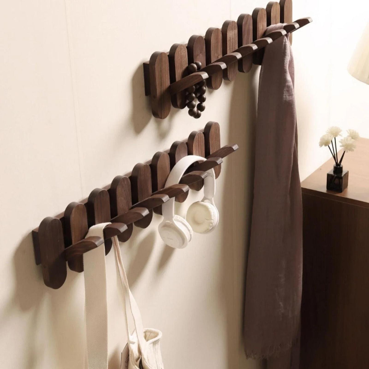 Solid Wood Piano Coat Rack