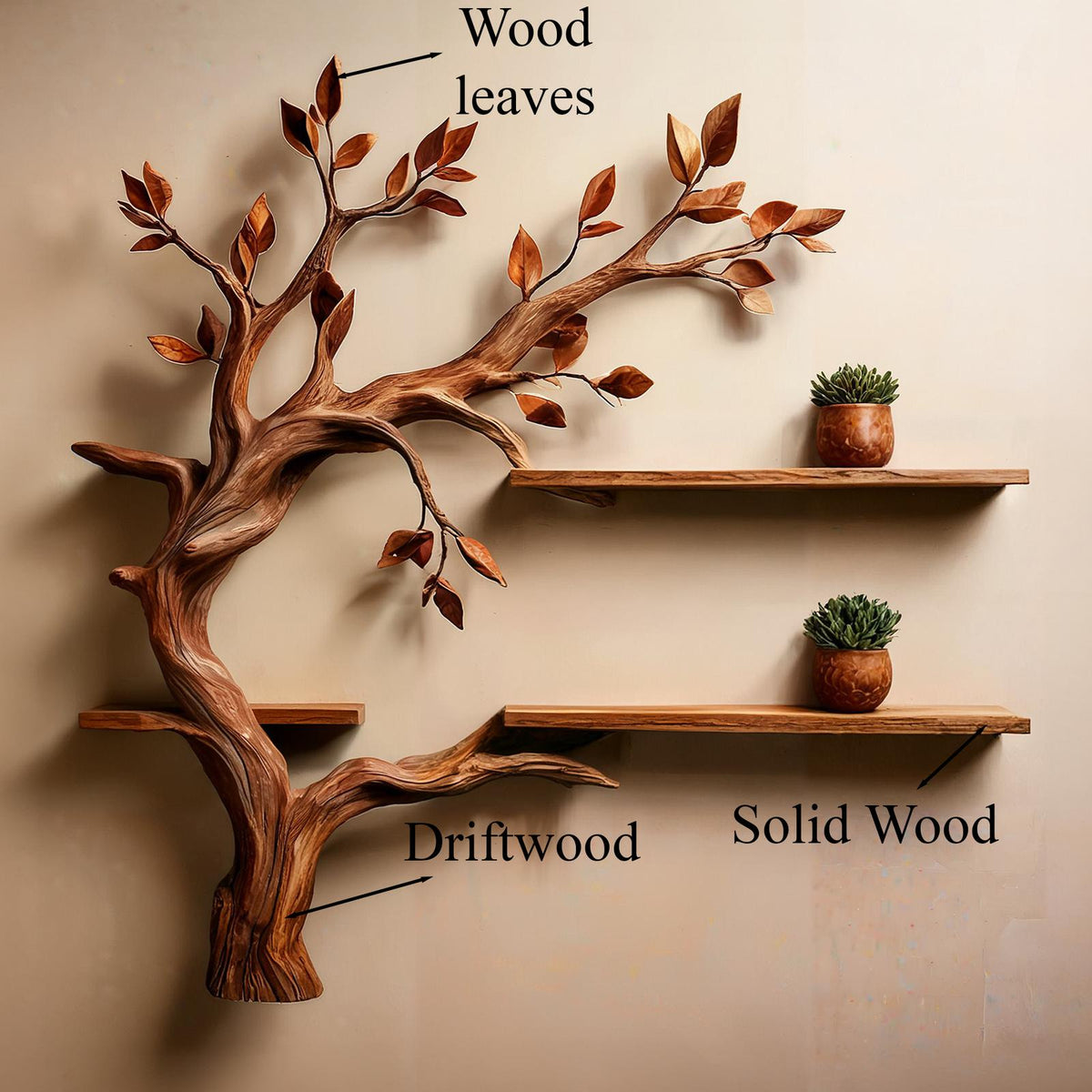 Mid Century Bookcase Tree Branch Shelf Mini Bookcase