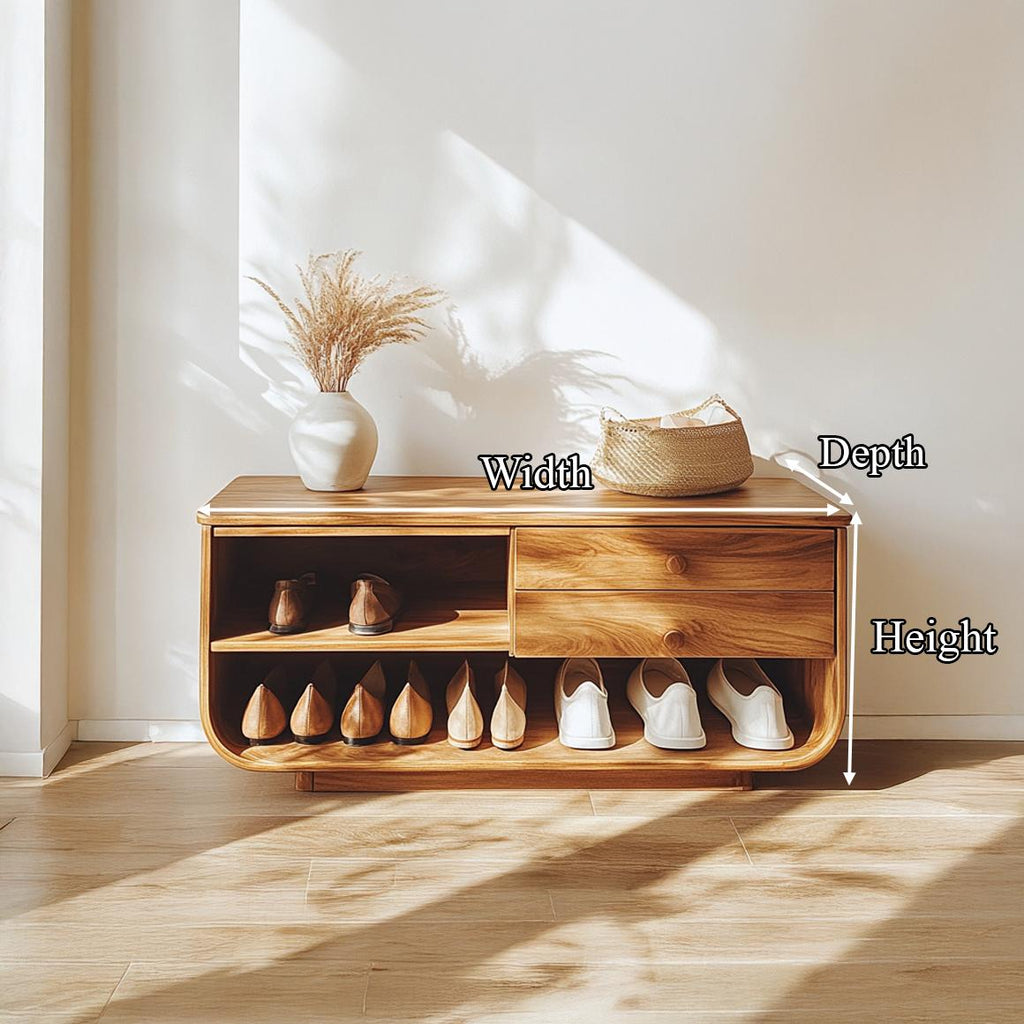 Mid Century Rounded Shoe Storage Hallway And Bedroom