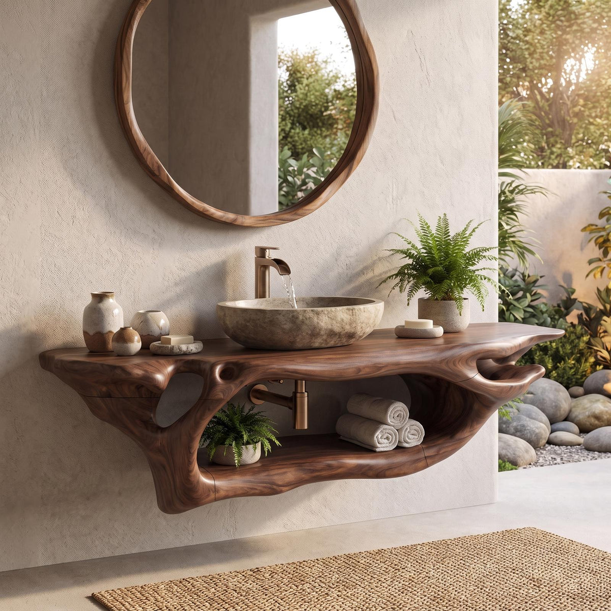 Rustic Bathroom Vanity For Unique Bathroom Makeover