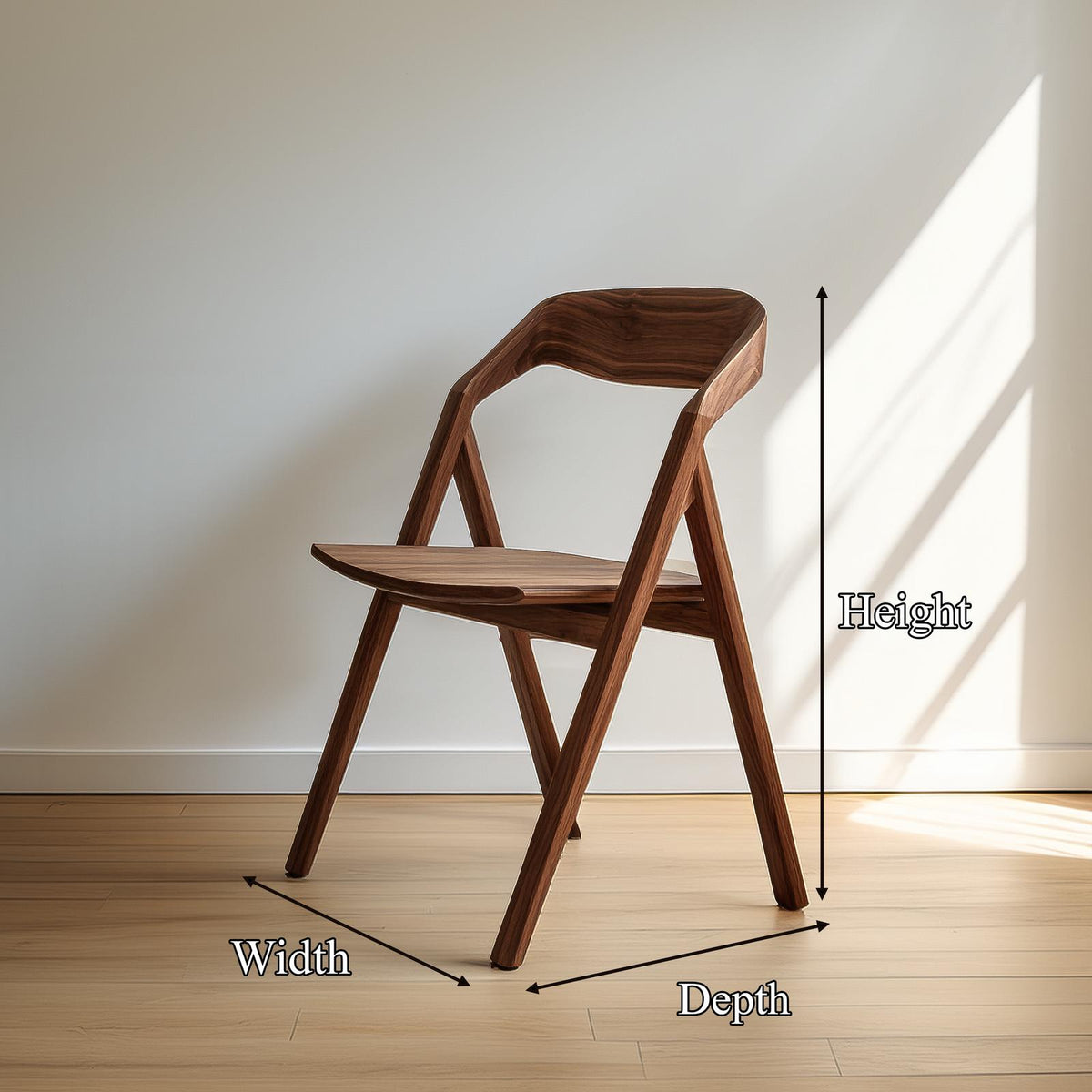 Spry Interior Mid Century Modern Wooden Dining Chair, Elegant Solid Wood Accent Armless Side Chair for Kitchen Decor, SINLSAWC033