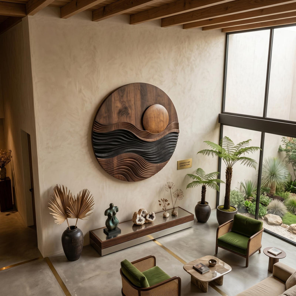 Modern Circular Landscape Wall Art For Living Room SILDTTNWA151
