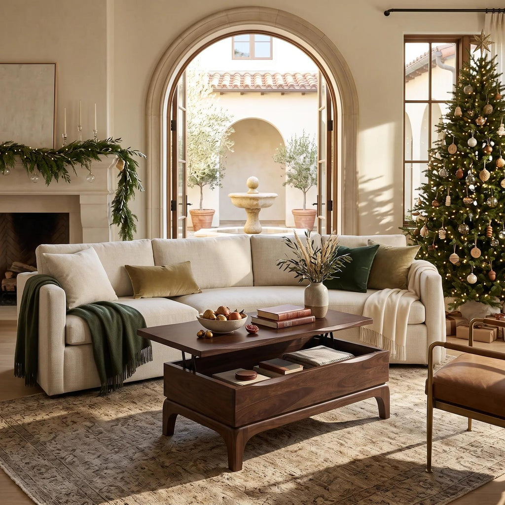 Handcrafted Christmas Coffee Table with Storage Holiday Home