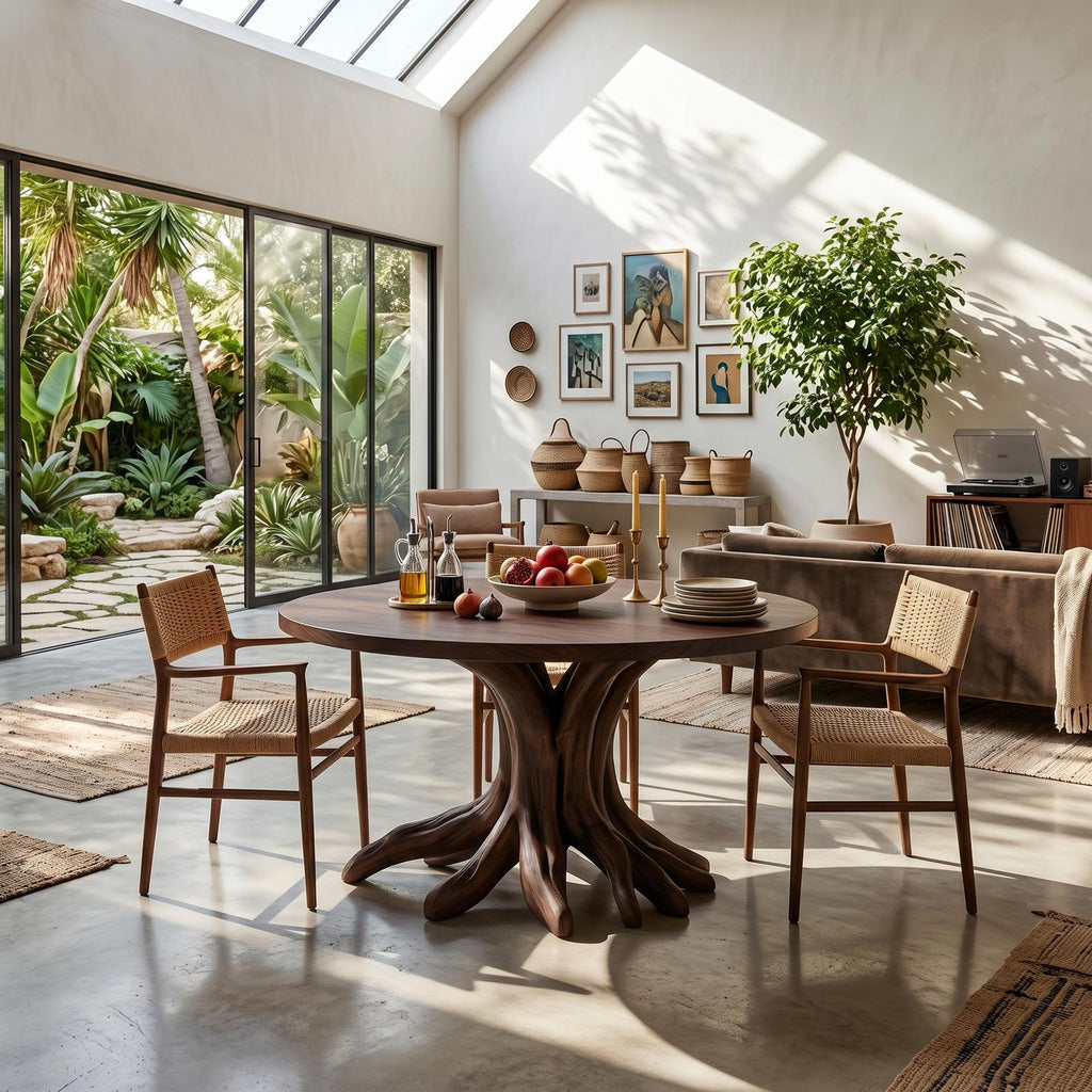 Handcrafted Wood Dining Table For Kitchen Interior