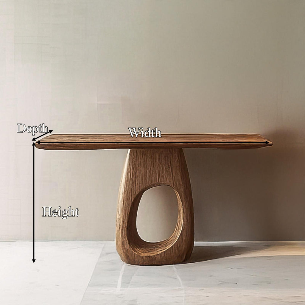 Artisan Organic Handcrafted Wood Console Table, Live Edge Foyer & Living Room Entryway Accent Furniture