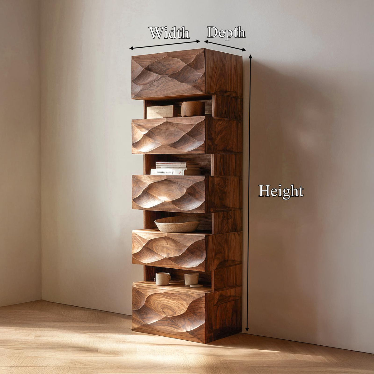 Organic Modern Accent Storage Cabinet For Living Room And Entryway SINLSASC439