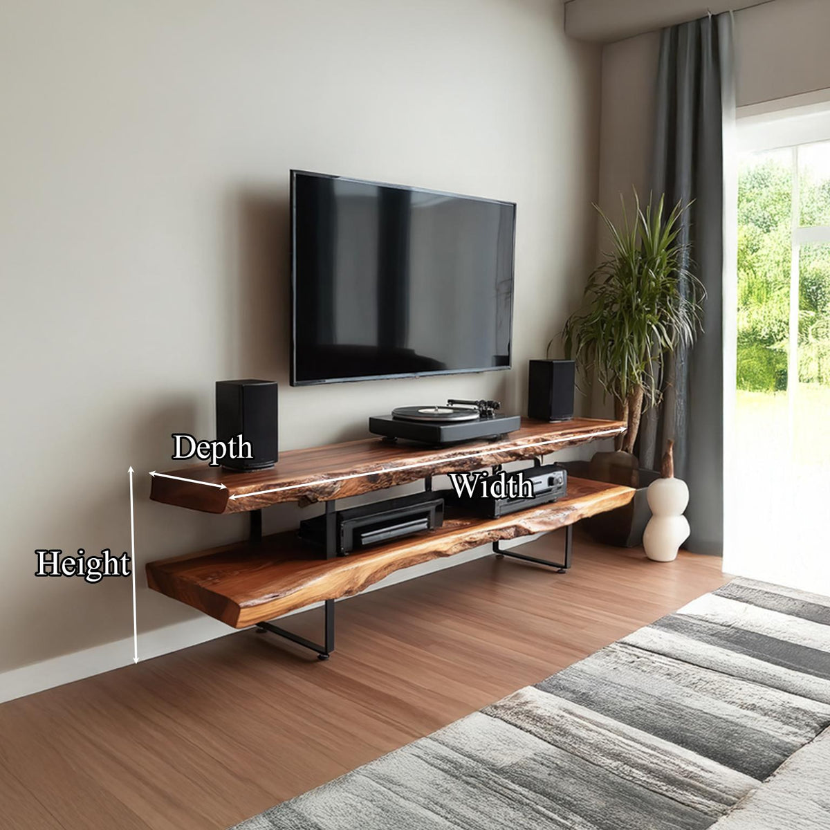 Rustic TV Stand Entryway Decor