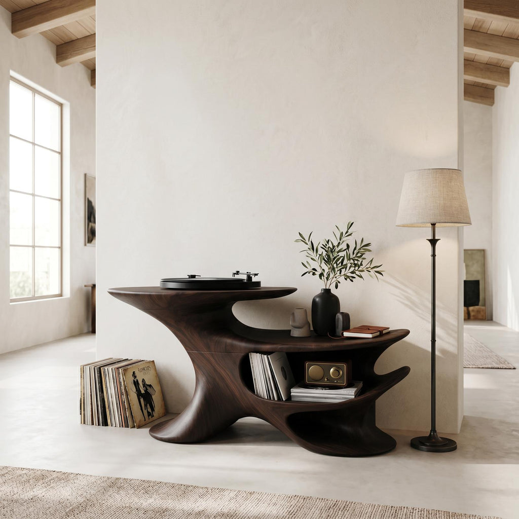 Handcrafted Record Stand for Music Lovers’ Home Decor