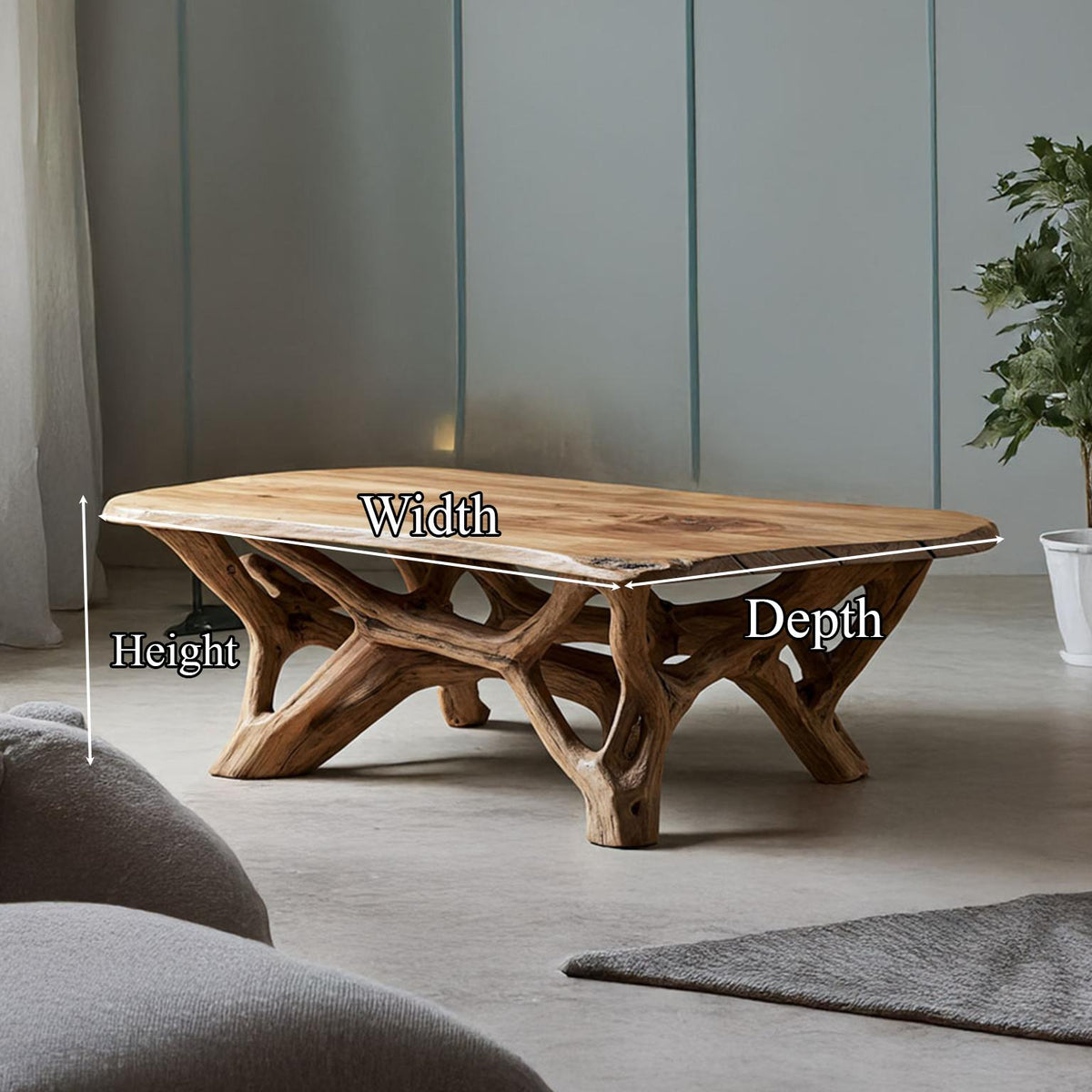 Coffee Table Solid Wood Scandinavian Minimalist Gift