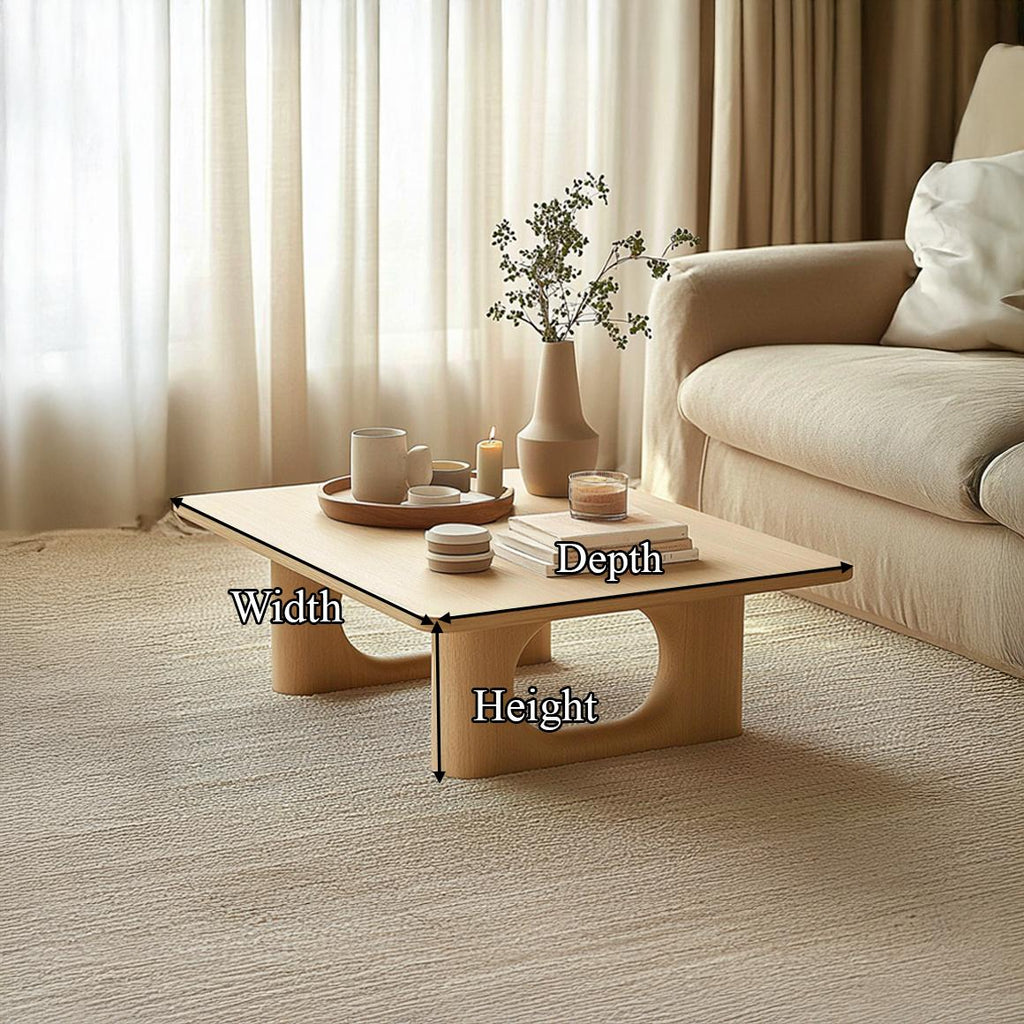 Spry Interior Mid Century Modern Solid Wood Coffee Table, Living Room Sofa Lounge Accent Table, Model SINLSACF150