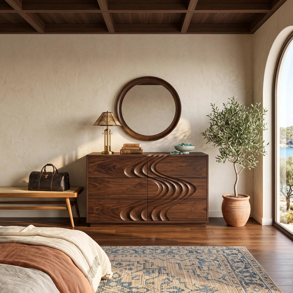 Minimalist Contour Dresser Table For Guest Bedroom SILDTTNDR017