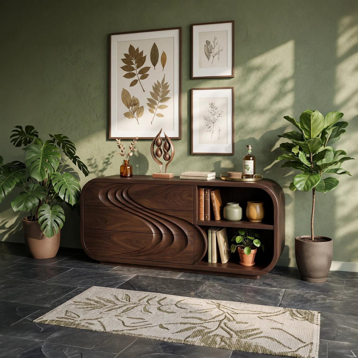 Modern Ripple Dresser For Cozy Bedroom Interior