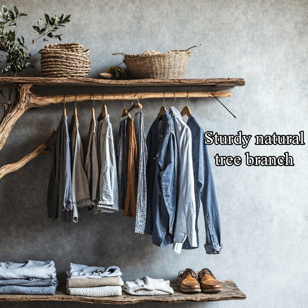 Tree Branch Rack Wall Coat Rack With Shelf Wall Mount