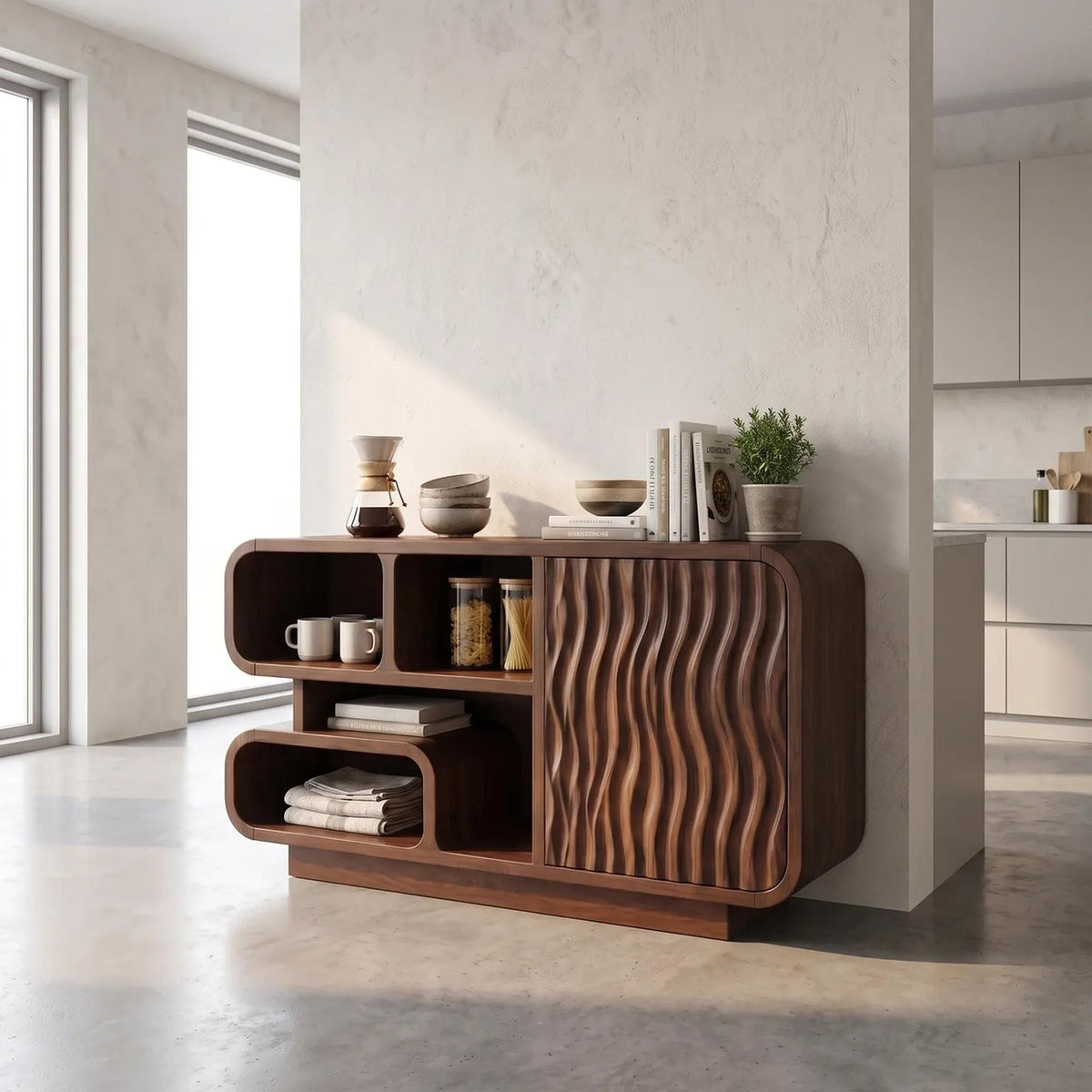 Organic Modern Sideboard Cabinet with Storage Kitchen