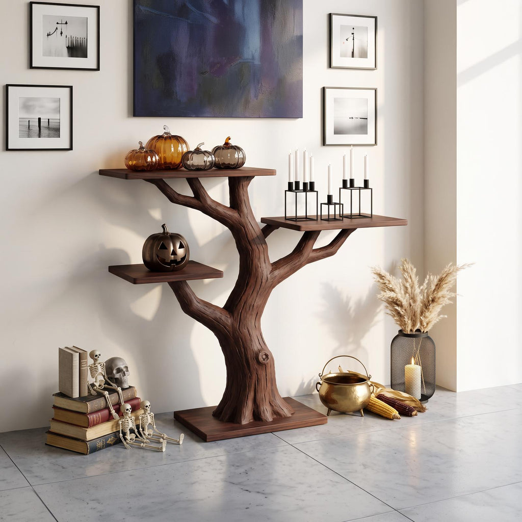 Organic Gnarled Branch Console For Vintage Halloween Furniture