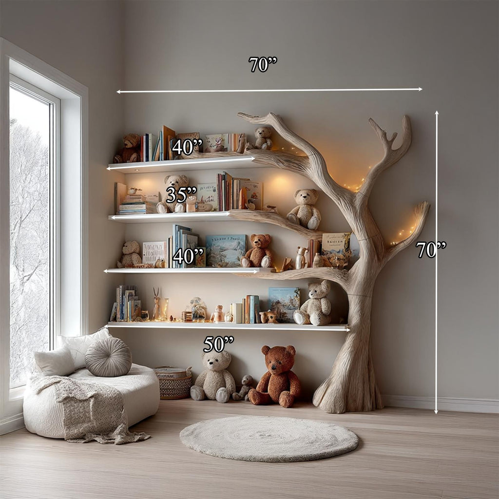 Midcentury Tree Bookcase Study Room Nursery