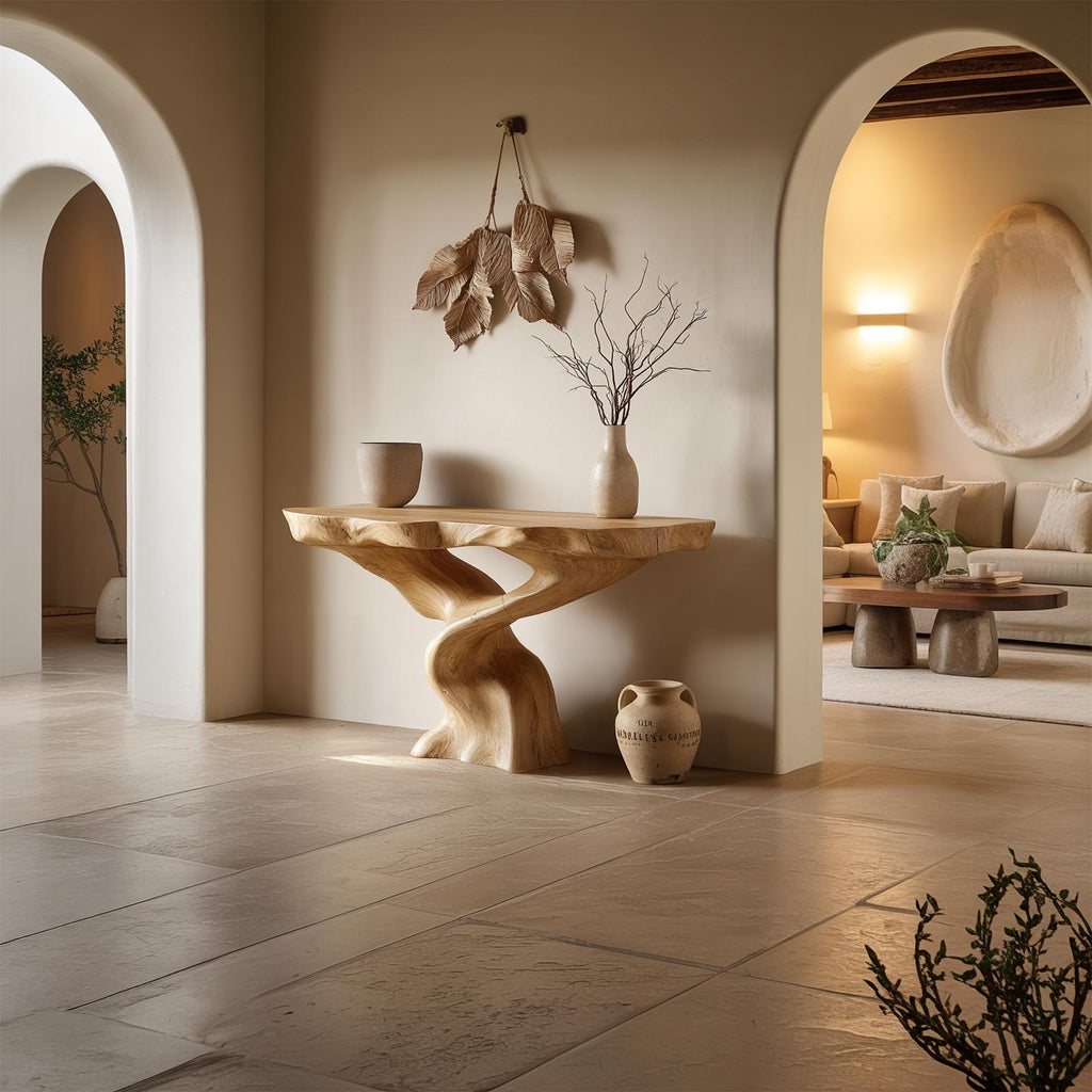 Sculptural Console Table Living Room Interior Artistic Statement SINLSACS443