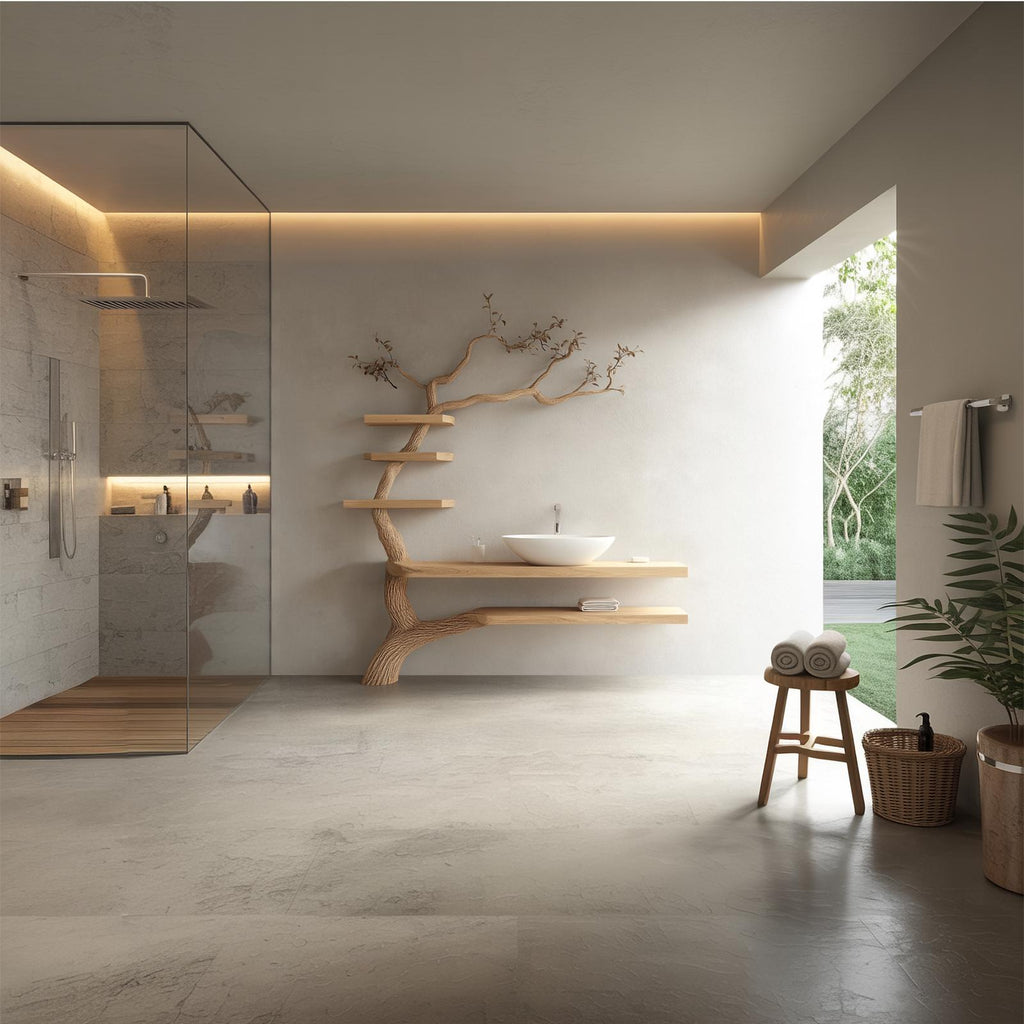 Organic Modern Artistic Bathroom Display Shelf SINLSATBB022
