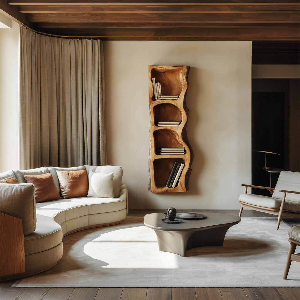 Organic Sculptural Statement Wall Shelf For Living Space And Interior Area