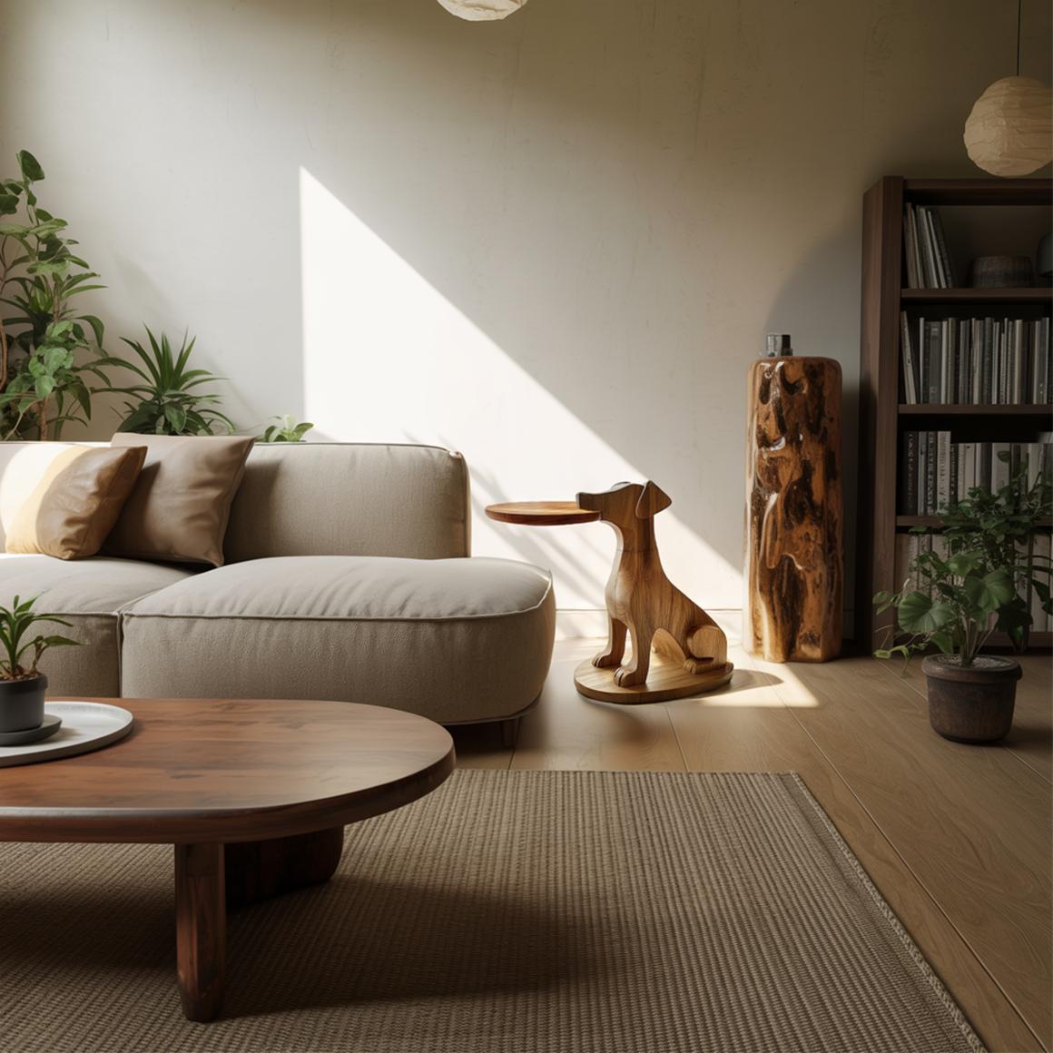 Modern Minimal Dog Side Table For Living Room And Small Space