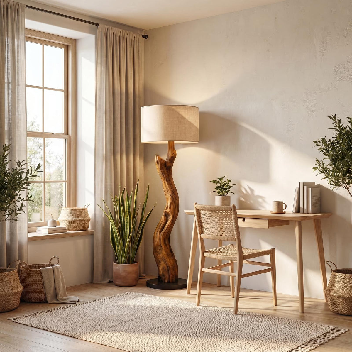 Organic Modern Standing Lamp For Bedroom And Living Room
