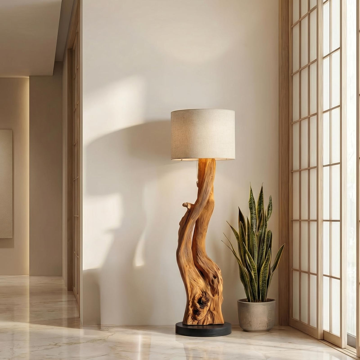 Organic Sculptural Floor Lamp For Bedroom And Living Room