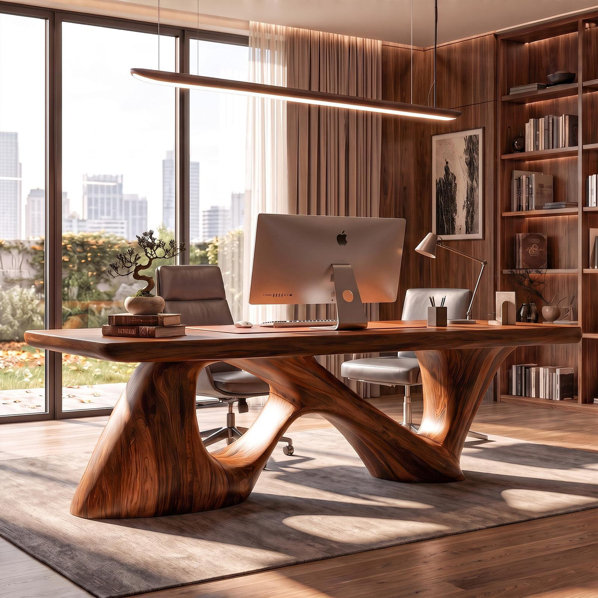 Contemporary Halloween Desk With Flowing Sculptural Legs For Home Office