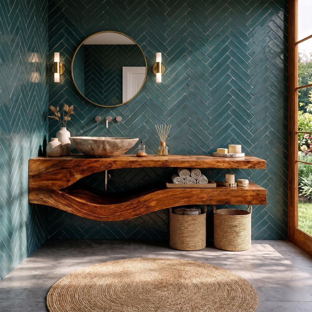 Modern Floating Bathroom Vanity For Bathroom And Powder Room SINLKIBRV301