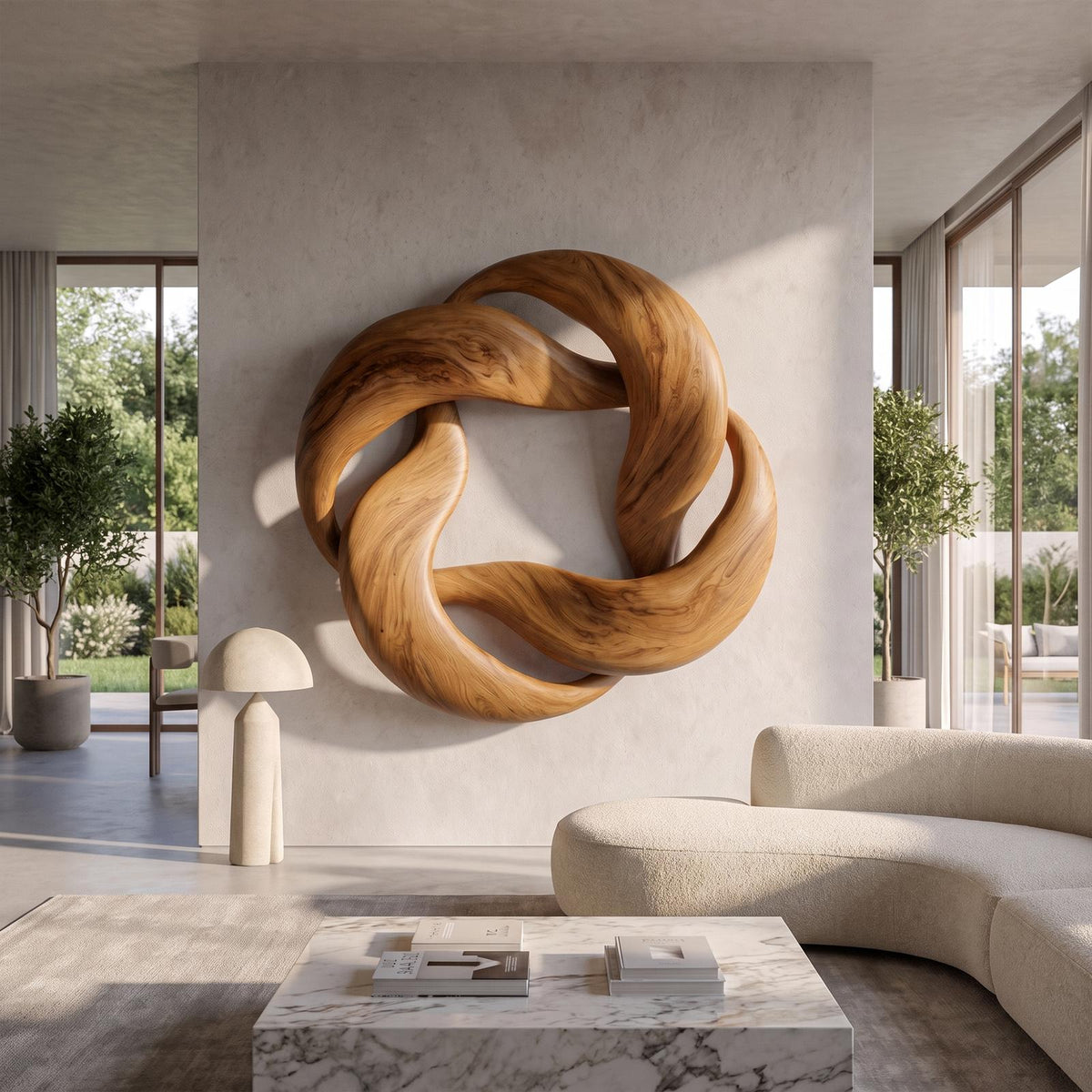 Abstract Circular Loop Wall Art For Living Room And Office SINLKIWA165