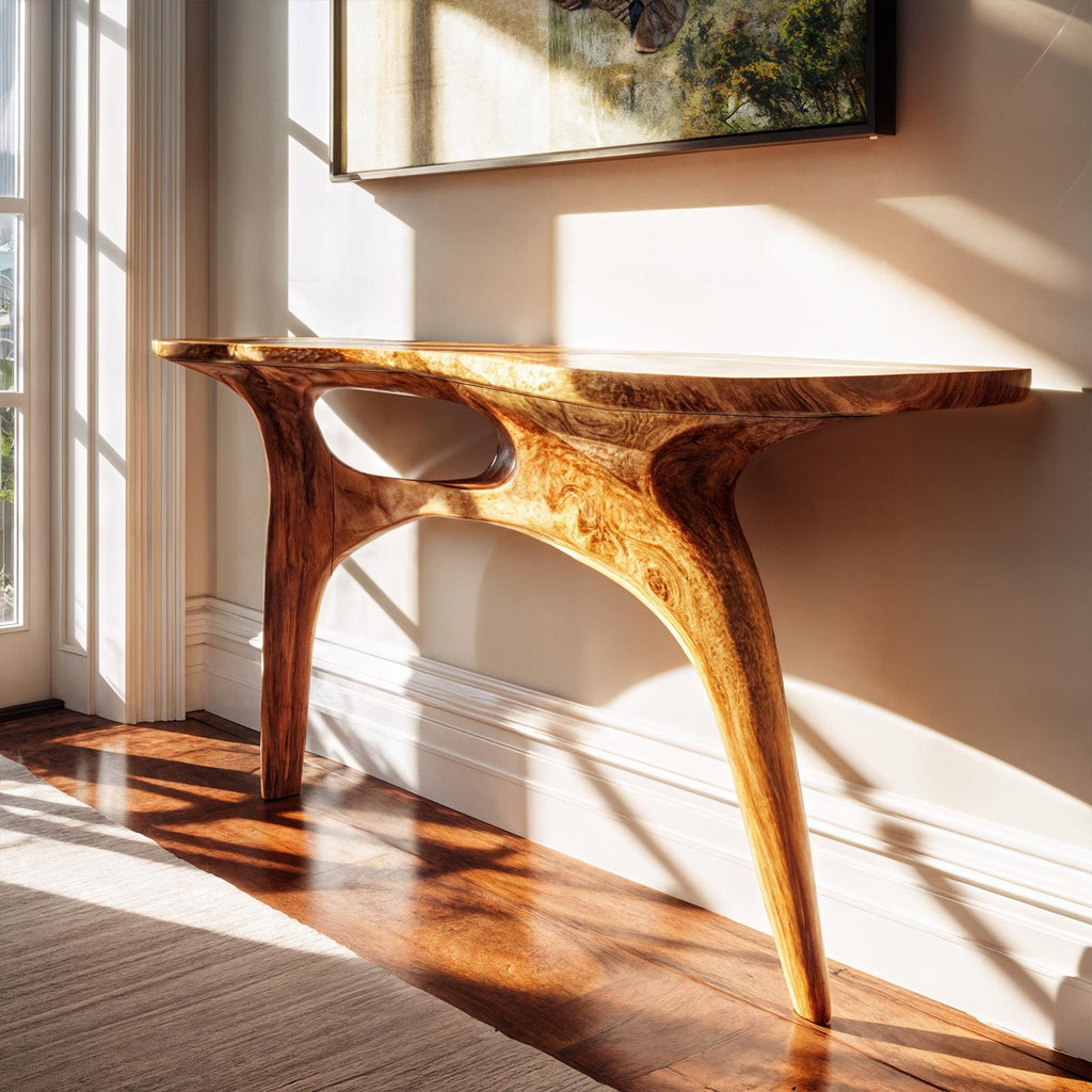 Organic Sculptural Console Table For Entryway And Foyer Space SINLKICS562