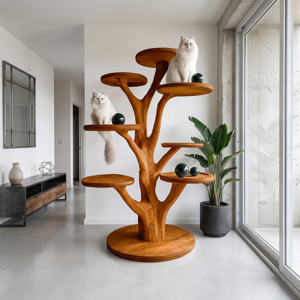 Mid Century Cat Tree Tower Living Room SINLSATT023