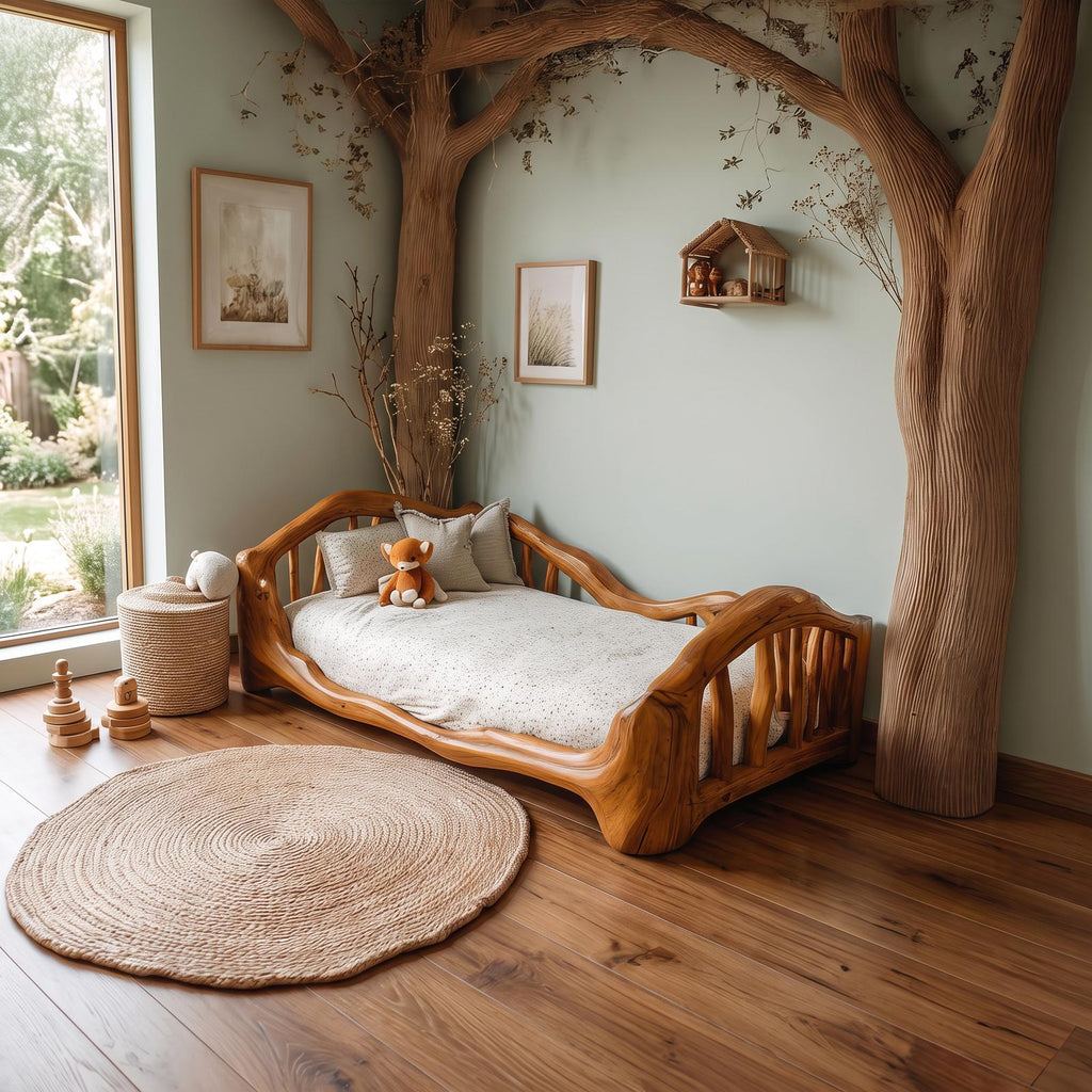 Rustic Toddler Bed Montessori Room SINLSAWB048