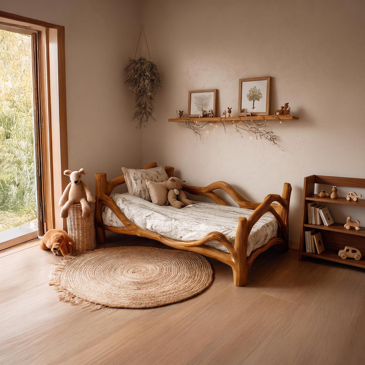 Rustic Kids Bed Nursery Space SINLSAWB049