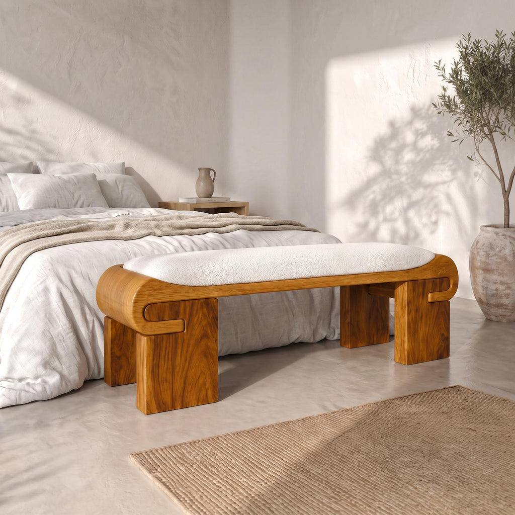 Modern Bench With Low Profile Design For Dressing Room SINLSABEN148