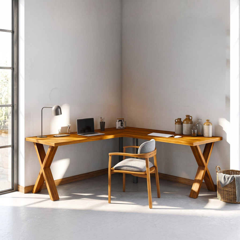 Midcentury Corner Desk Home Office