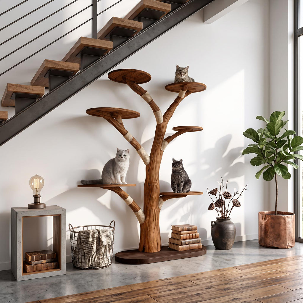 Rustic Tree Cat Tower Home Office SINLSATT027