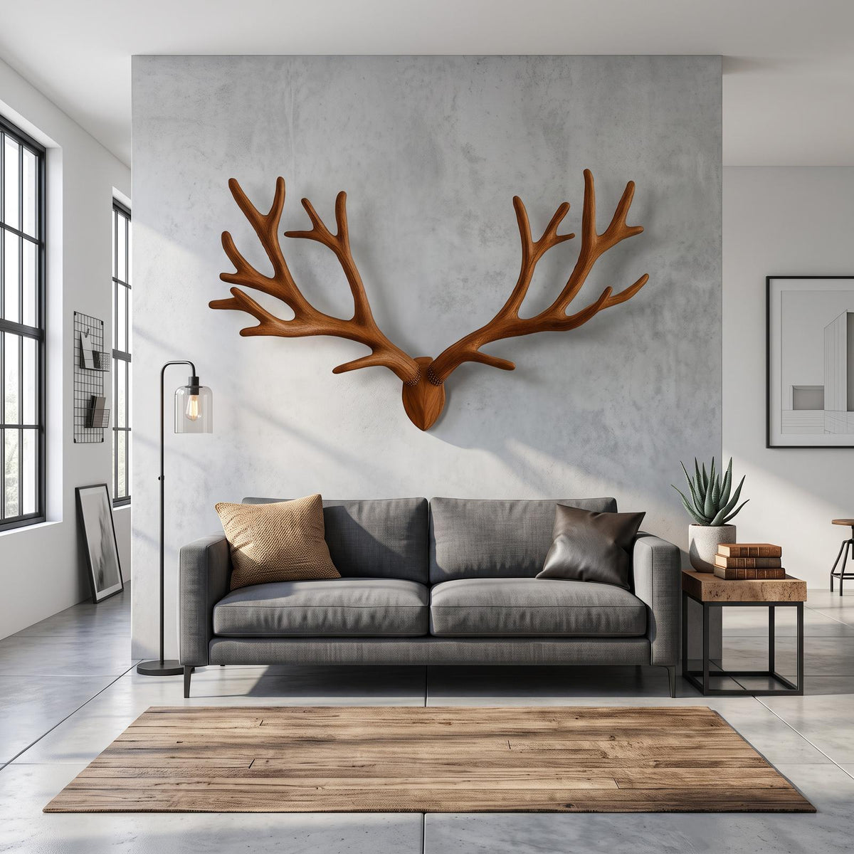 Rustic Deer Antler Wall Decor For Bedroom And Living Room