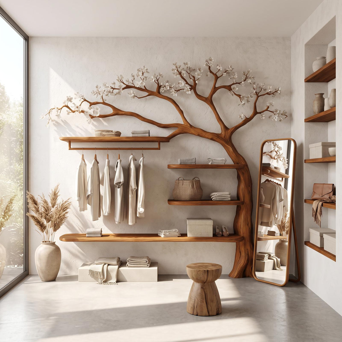 Mid Century Tree Coat Rack Living Room