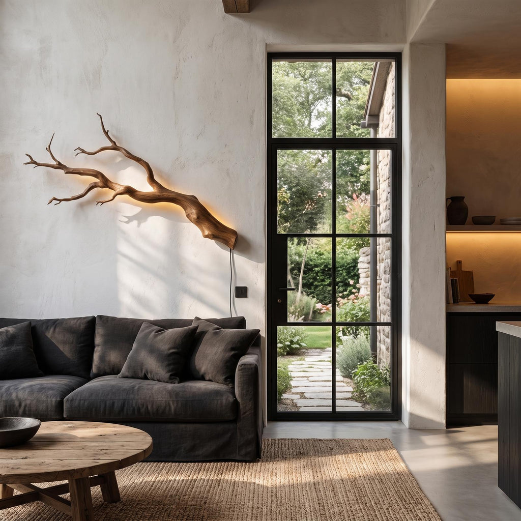 Organic Wall Lamp With Sculptural Tree Branch Design For Living Room
