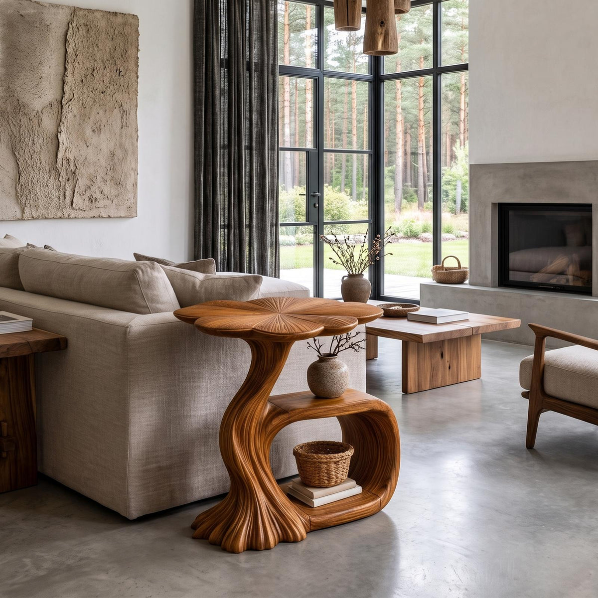 Modern Beside Table Inspired Base For Living Room