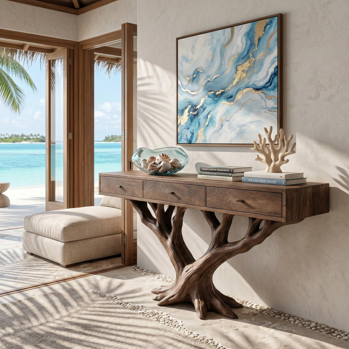 Luxury Branch Base Console Table Designer Residence