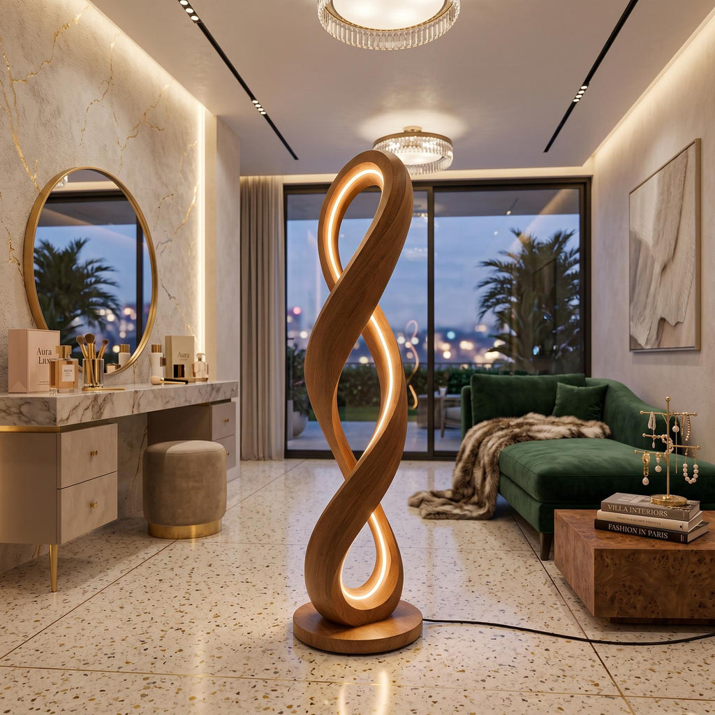 Contemporary Infinity Lamp With Table For Lounge SILDTTNLAM026