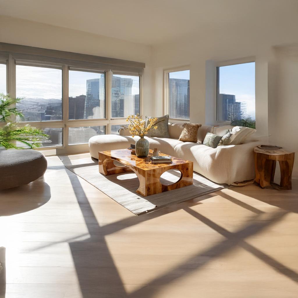 Spry Interior Mid Century Modern Wood Coffee Table, Living Room Solid Wood Center Table, Model SINLSACF042