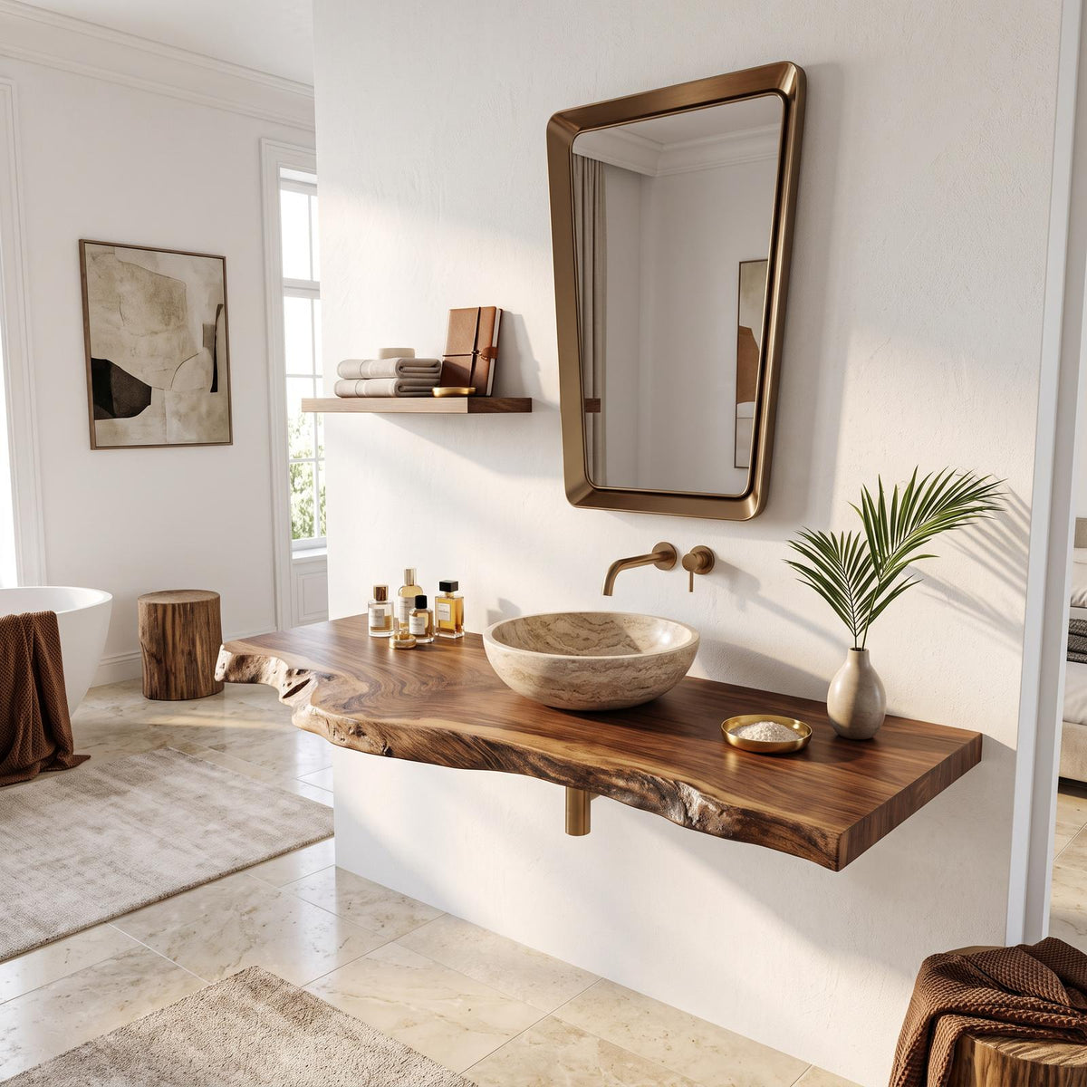 Handcrafted Solid Wood Vanity For Furniture Decor SILDTTRBAS015