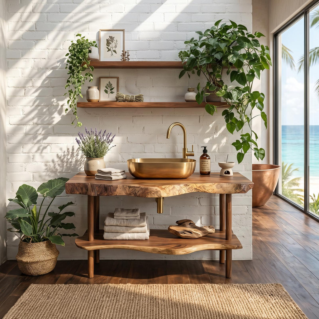 Rustic Wood Bathroom Vanity For Functional Decor SILDTTRBRV052