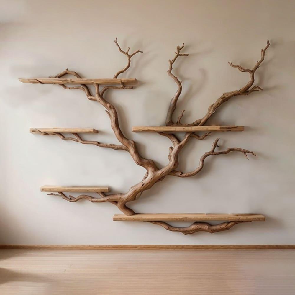 Tree Bookshelf Solid Wood Driftwood Bookcase