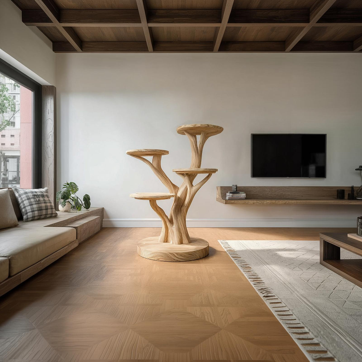 Rustic Cat Standing Tree Living Room Or Pet Space