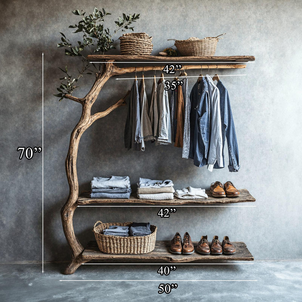 Tree Branch Rack Wall Coat Rack With Shelf Wall Mount